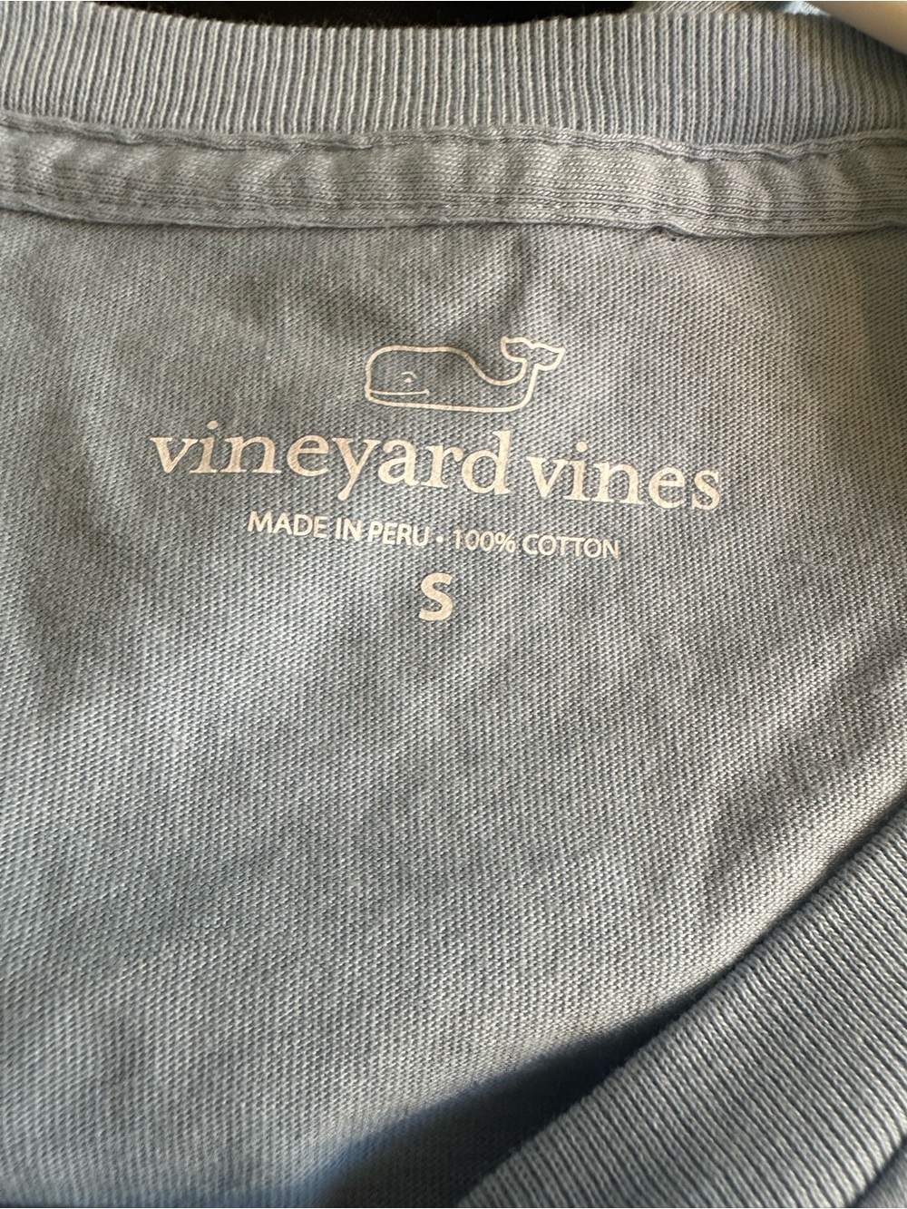 Vineyard Vines Men's Long Sleeve Tee in Light Blue